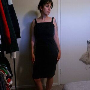 Vintage Midi Little Black Dress